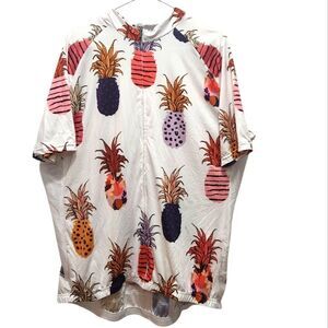 W. Cycling Couture 5XL Pineapple Cycling Jersey Full Zip Bike Shirt Tropical